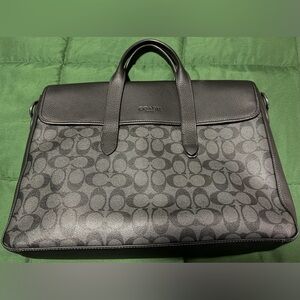 Coach Black and Gray Men's Briefcase